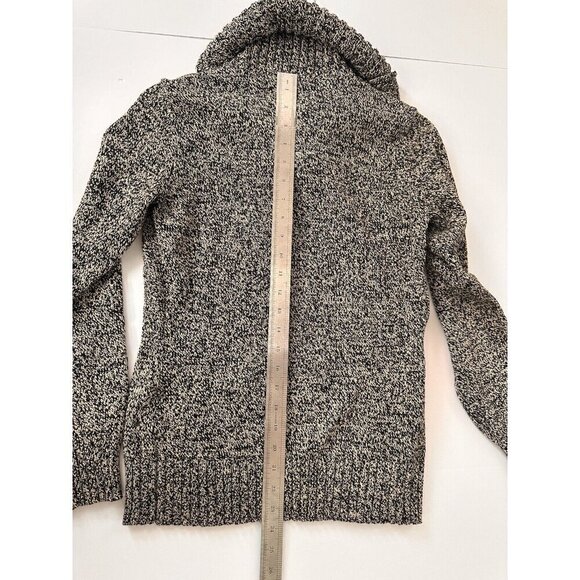 LRL Lauren Jeans Co Women's Sweater S/P Black Marbled Knit Cowl Neck Grandmacore - Picture 12 of 12